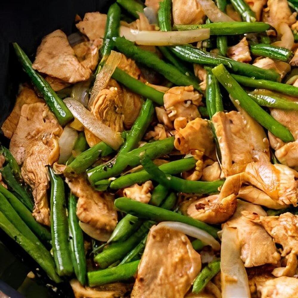 36. Chicken with String Beans in Black Bean Sauce